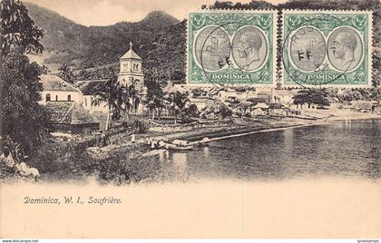 L041 Dominica WI Soufriere 1932 vintage postcard