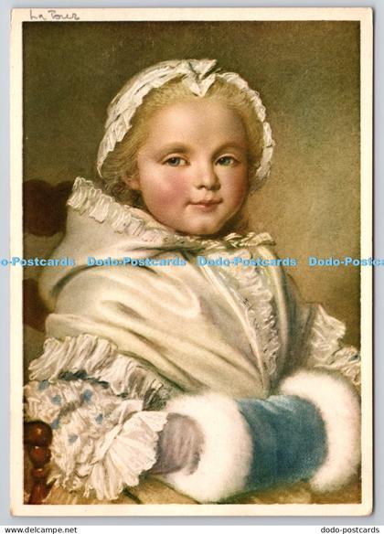 L343219 Parigi Museo del Louvre Ritratto di Bambina La Tour Eliocromia Zacchetti