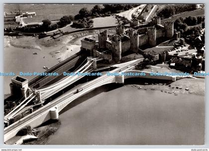 L355289 Caernarvonshire Conway Castle Air View Aerofilms