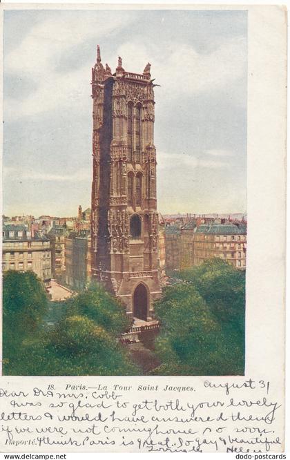 PC09790 Paris. La Tour Saint Jacques. No 18. 1905
