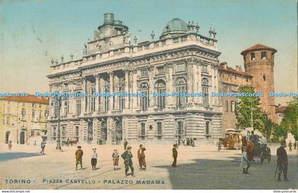 R009677 Torino Piazza Castello Palazzo Madama 1923