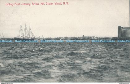 R013886 Sailing Boat Entering Arthur Kill Staten Island N Y Ferdinand Thoele