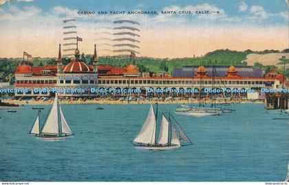 R027594 Casino and Yacht Anchorage Santa Cruz Calif 1948