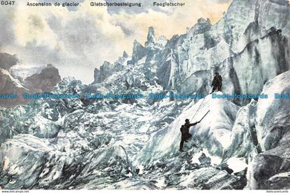 R044820 Ascension de Glacier. Gletscherbesteigung. Feegletscher. Phototypie