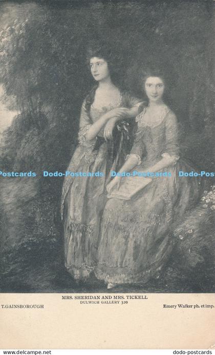 R048902 Postcard Mrs Sheridan and Mrs Tickell Dulwich Gallery Emery Walker
