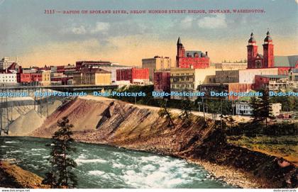 R054028 Rapids on Spokane River Below Monroe Street Bridge Spokane Washington