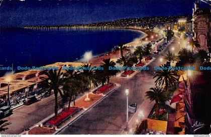 R072330 Nice. La Promenade des Anglais la Nuit. 1953