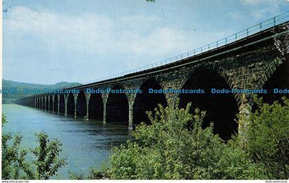 R081902 Rockville Bridge. Harrisburg. Penna. Mebane Card Company. Plastichrome.