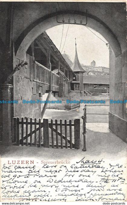 R086777 Luzern. Spreuerbrucke. Illustrato Luzern