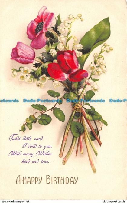 R140497 This little card I send to you. A Happy Birthday