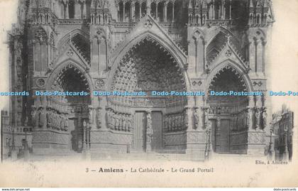 R353495 Amiens La Cathedrale Le Grand Portail Elie a Amiens