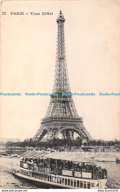 R378701 Paris 17 Tour Eiffel Carte Postale