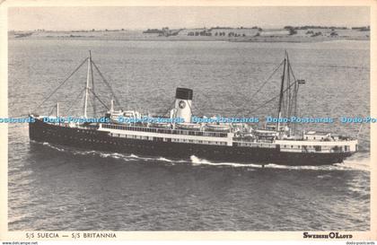 R422704 S S Suecia S S Britannia Swedish Lloyd Handelstidningen