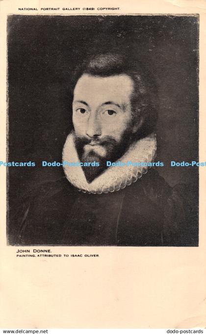 R461687 National Portrait Gallery Painting Attributed to Isaac Oliver John Donne