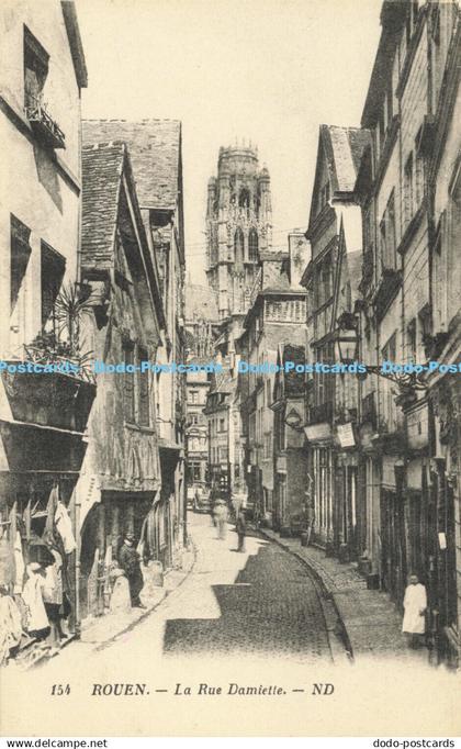 R615373 154 Rouen La Rue Damiette ND Levy et Neurdein Reunis