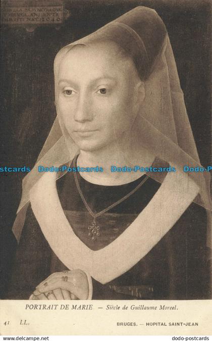 R626067 Bruges. Hopital Saint Jean. Portrait De Marie. Siecle de Guillaume Moree