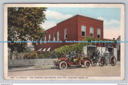 R809653 Newport News Va. The La France Fire Company Motorized. East End. Louis K
