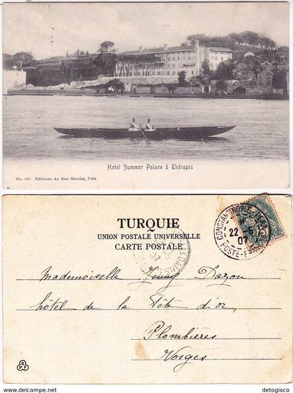 THERAPIA - TARABYA - TURCHIA - TURKEY - HOTEL SUMMER PALACE - VIAGG. -17483-