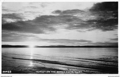 uk15710 sunset moray firth nairn scotland real photo uk