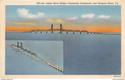 US6520 james river bridge connecting portsmouth and newport news va  usa