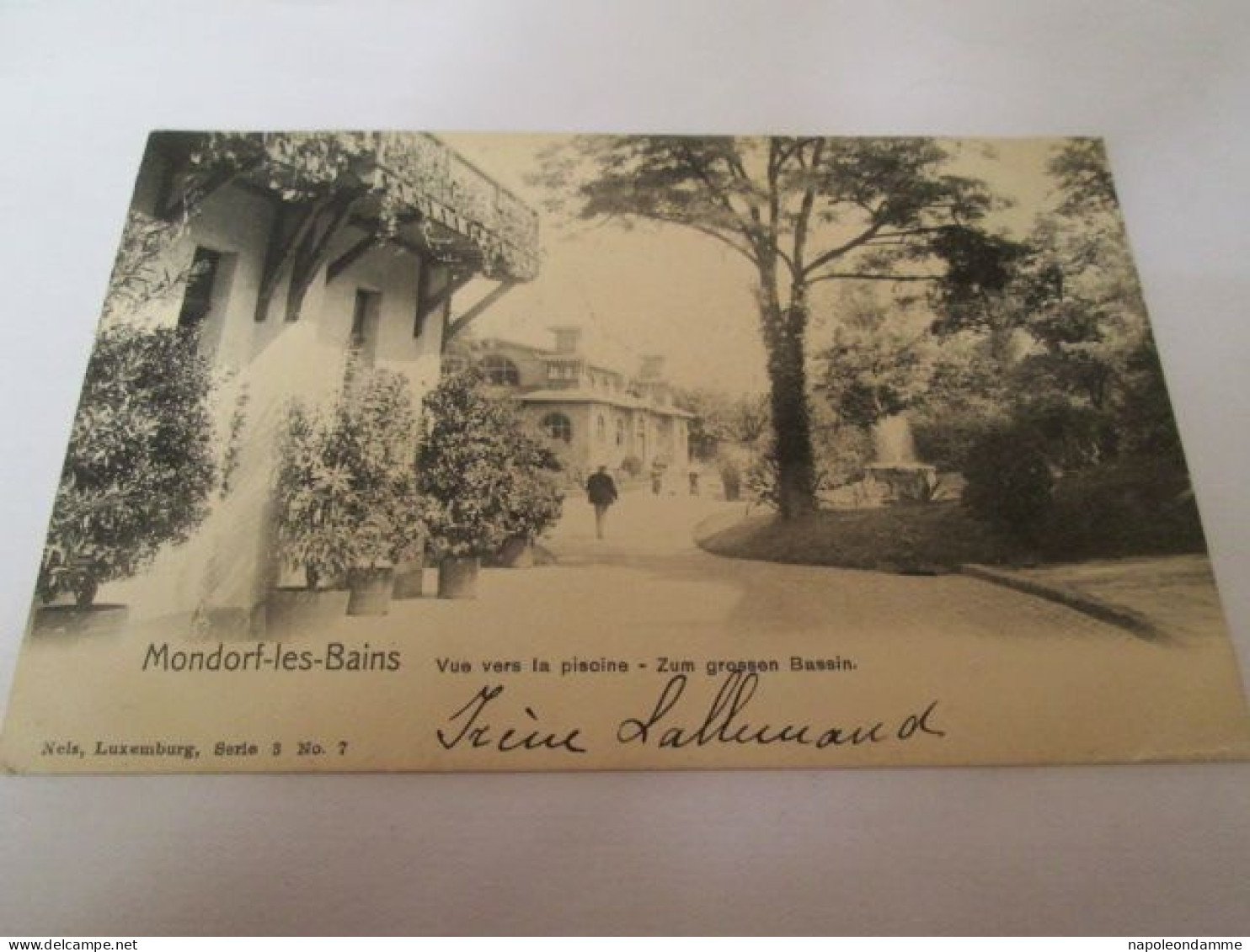 Mondorf les Bains, Vue vers la piscine, zum grossen Bassin