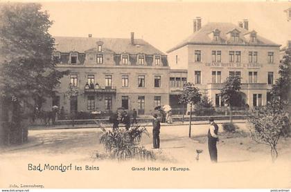 Luxembourg - MONDORF LES BAINS - Grand Hôtel de l'Europe - Ed. Nels