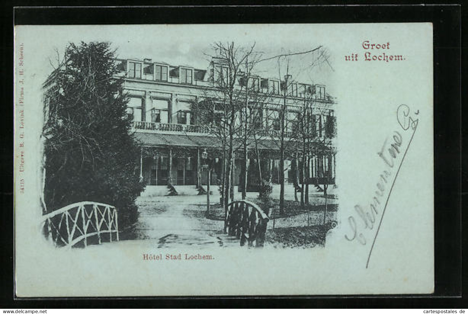 Mondschein-AK Lochem, Hotel Stad Lochem