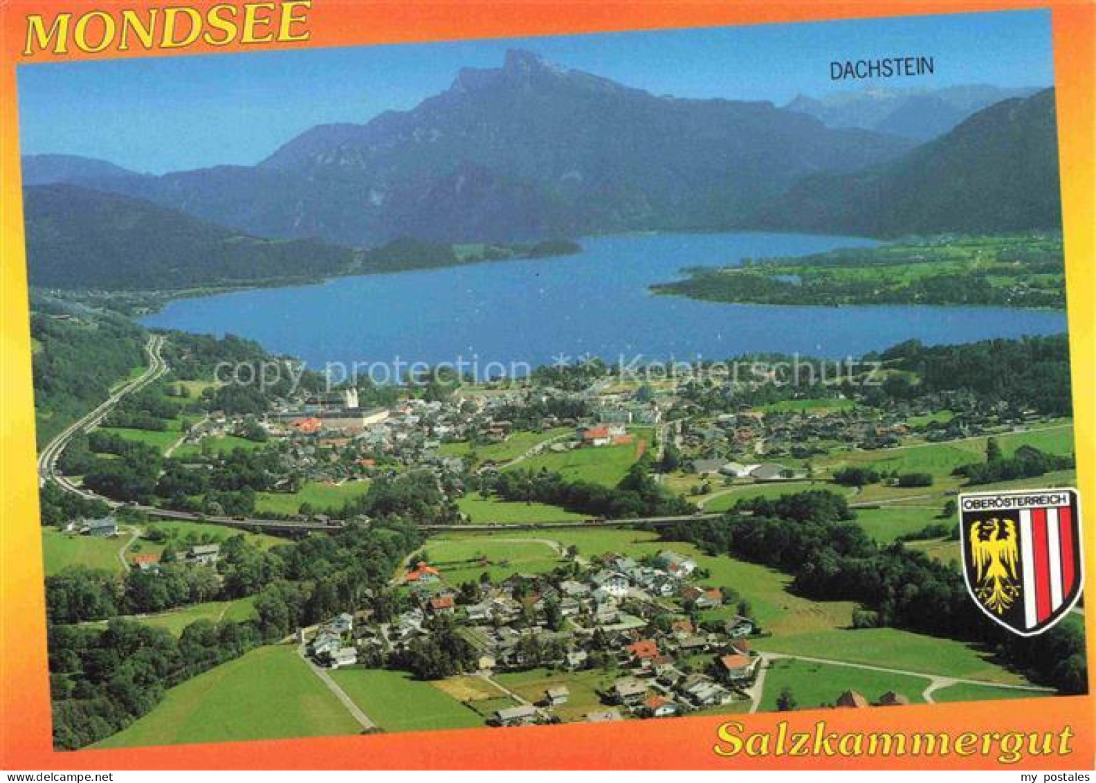 Mondsee Salzkammergut Oberoesterreich AT Luftbild Mondsee See Salzkammergut Dach