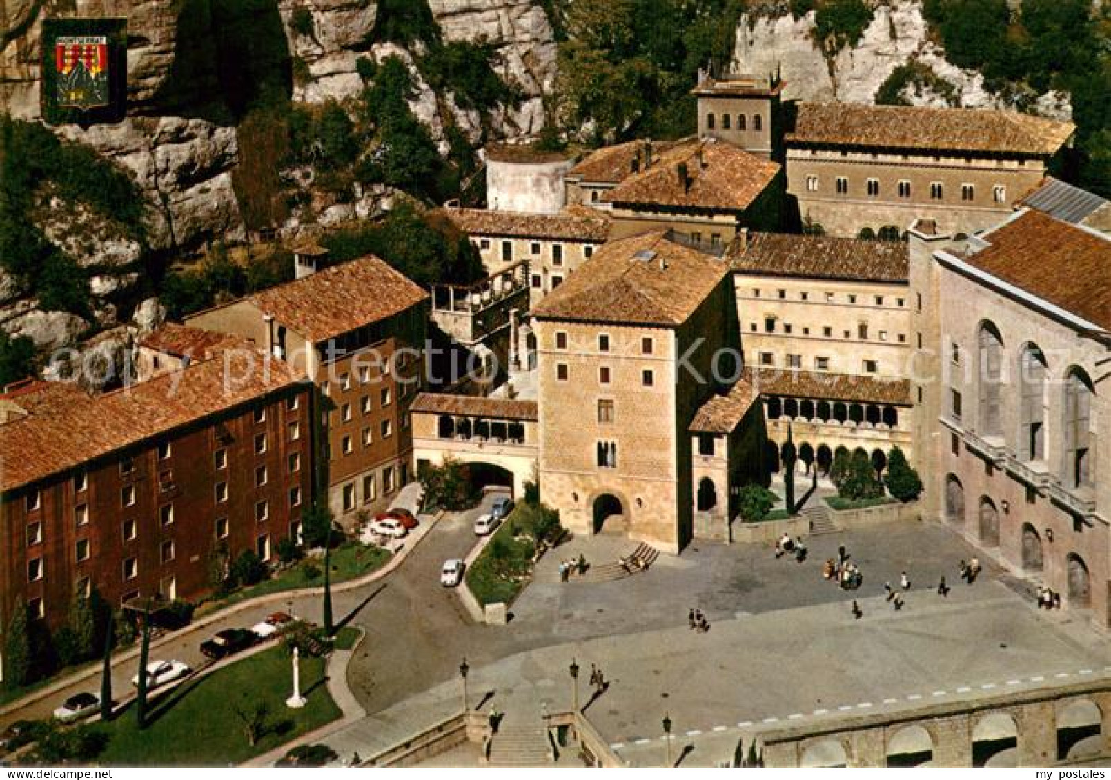 Monistrol de Montserrat Cataluna Plazas del Santuario Klosterplatz