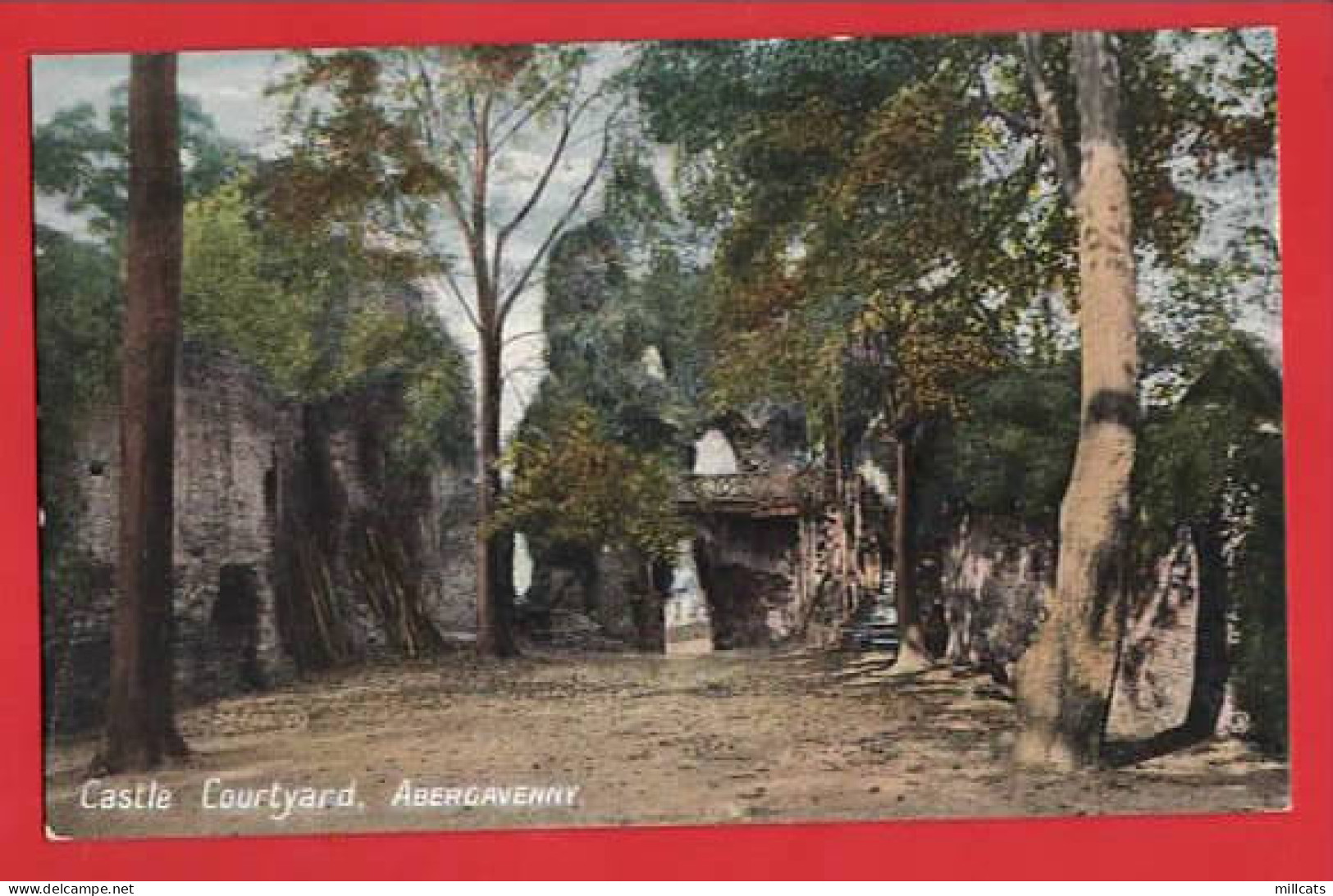 MONMOUTHSHIRE   ABERGAVENNY CASTLE COURTYARD