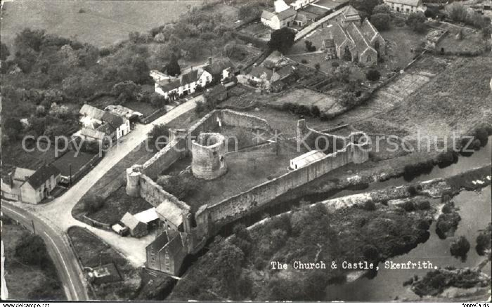 Monmouthshire Fliegeraufnahme Schloss