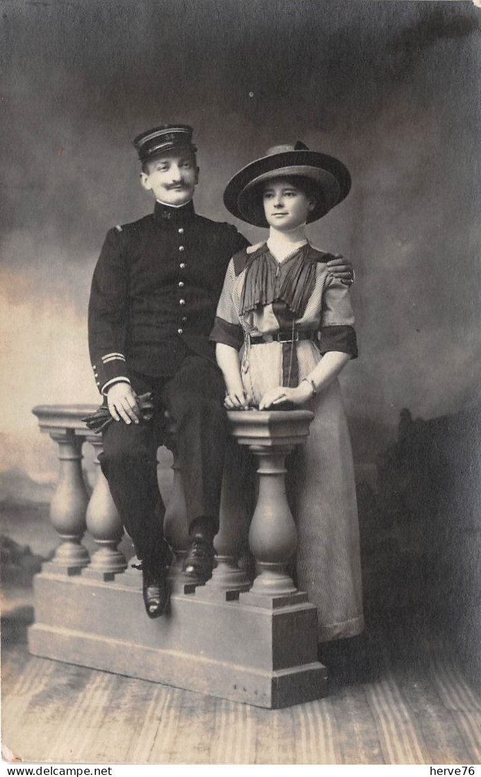 MONT DE MARSAN - carte photo - militaire 34ème régiment - couples