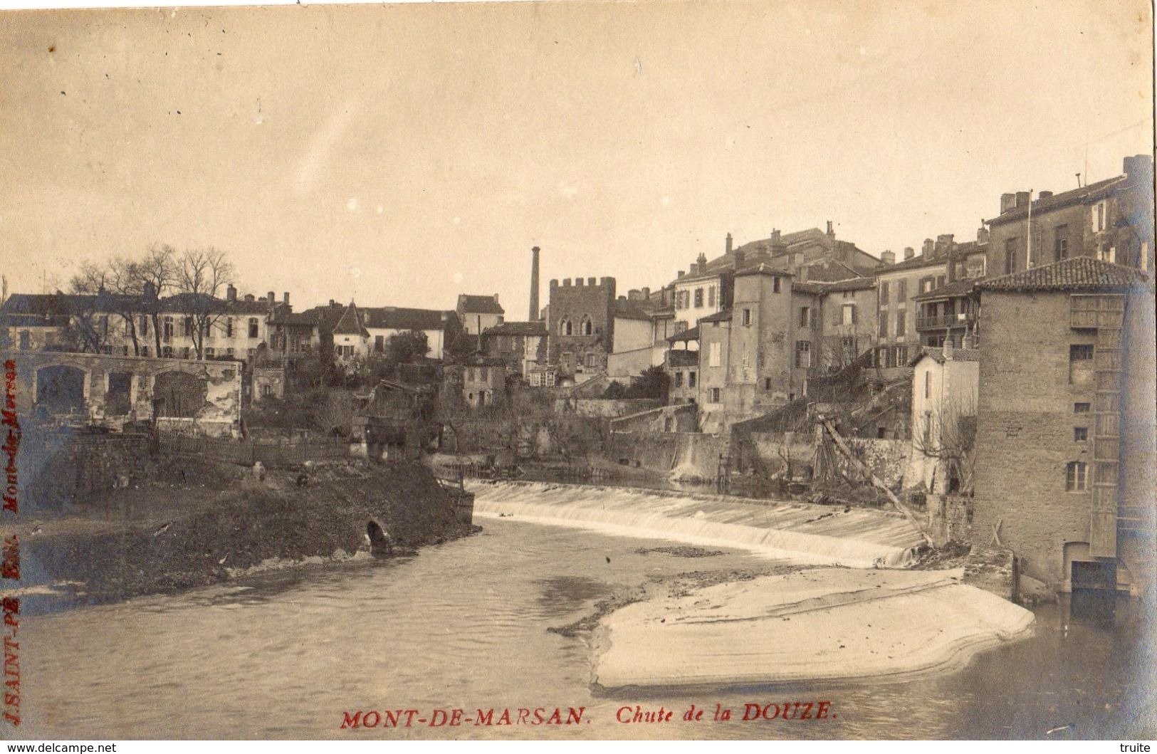MONT-DE-MARSAN CHUTE DE LA DOUZE  CARTE PHOTO