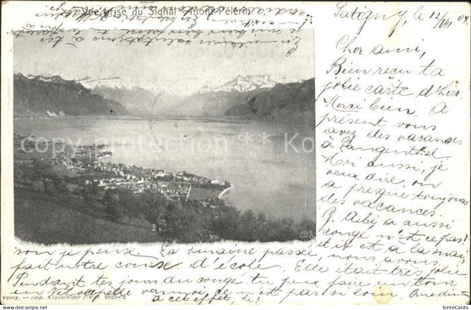 Mont Pelerin Vue prise du Signal et Satigny