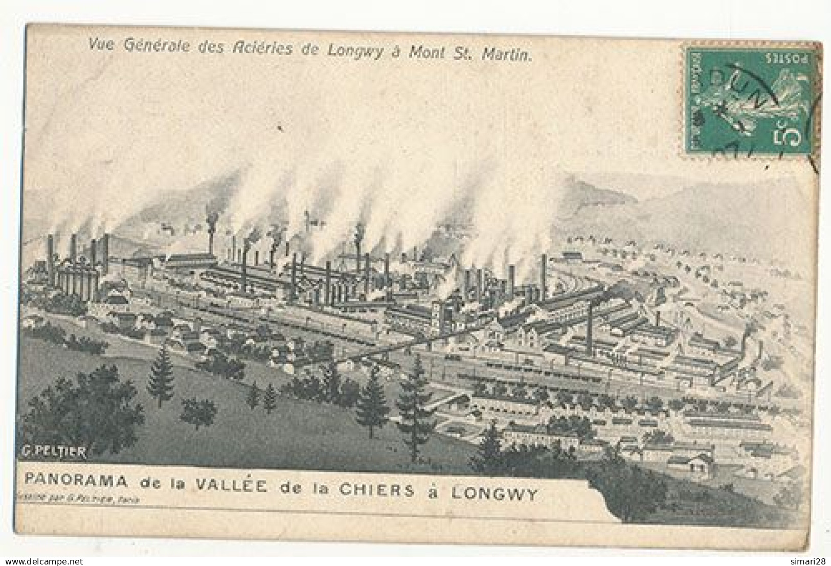 MONT SAINT MARTIN - VUE GENERALE DES ACIERIES DE LONGWY A MONT SAINT MARTIN