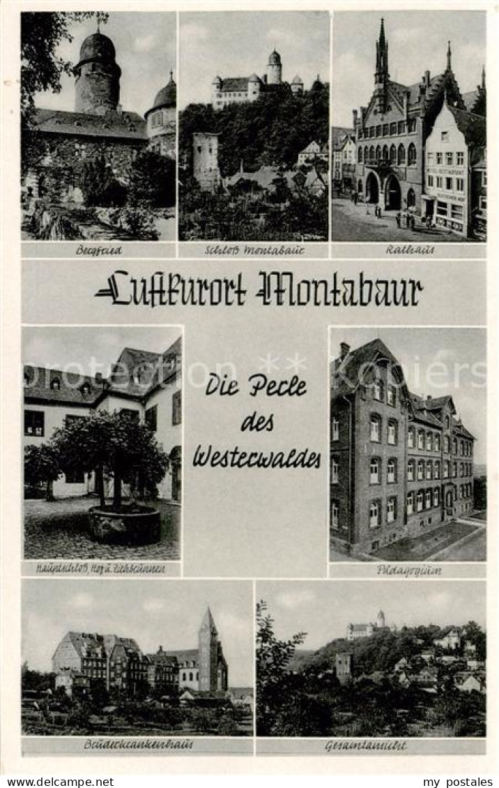 Montabaur Westerwald Bergfried Schloss Montabaur Rathaus Hauptschloss Ziehbrunne