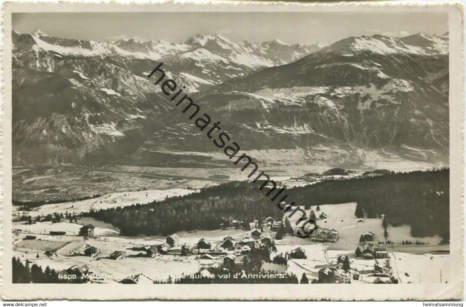 Montana - Anniviers - Foto-AK - Verlag Societe Graphique Neuchatel gel. 1937