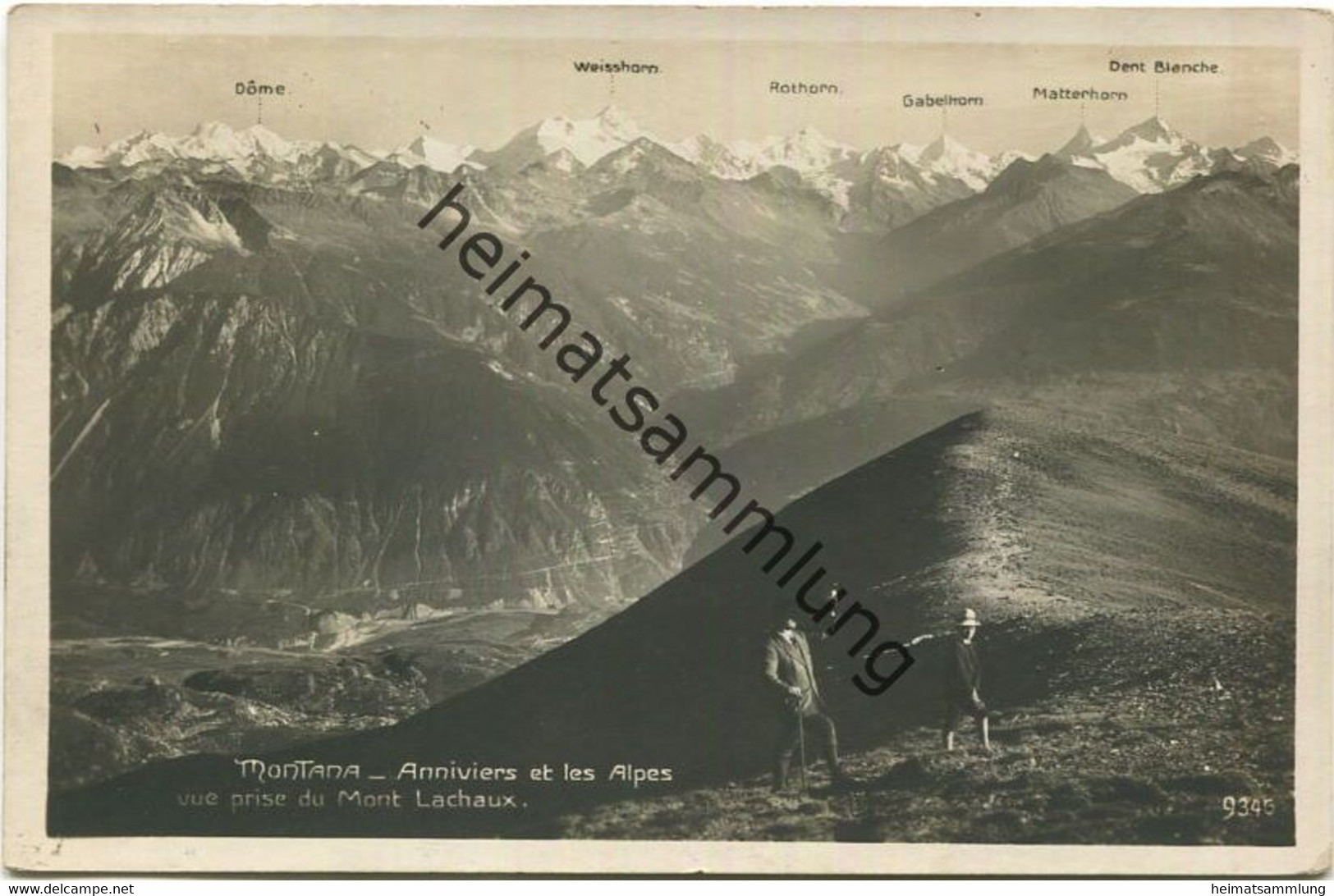 Montana - Anniviers - Mont Lachaux - Foto-AK - Verlag Perrochet-Matile Lausanne gel. 1928