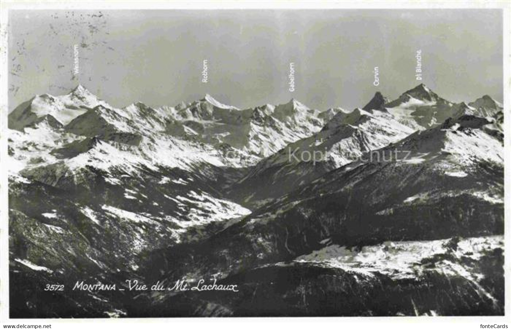 Montana Crans-Montana VS Vue-du-Mt-Lachaux Weisshorn Rothorn Gabelhorn Dent-Blan