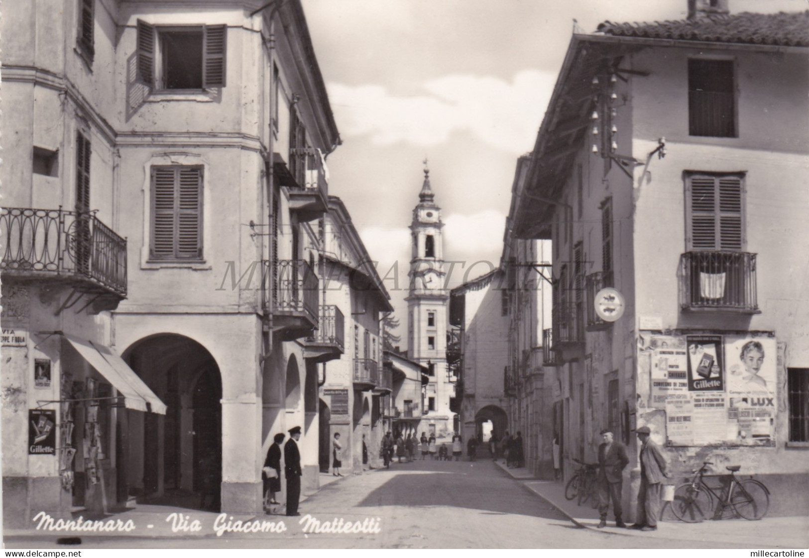 MONTANARO - Via Giacomo Matteotti, Gillette, Foto Cartolina 1958