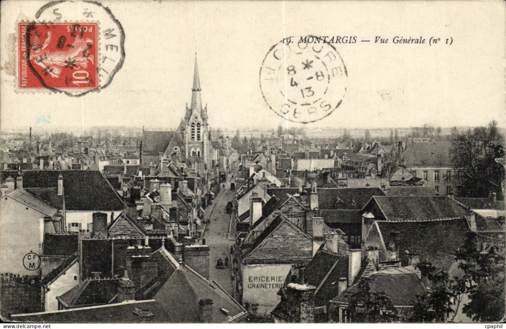 Montargis CPA Vue generale