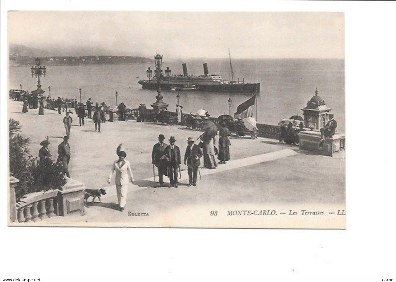 MONTE-CARLO. - Les Terrasses. (Bateau de commerce, Paquebot)