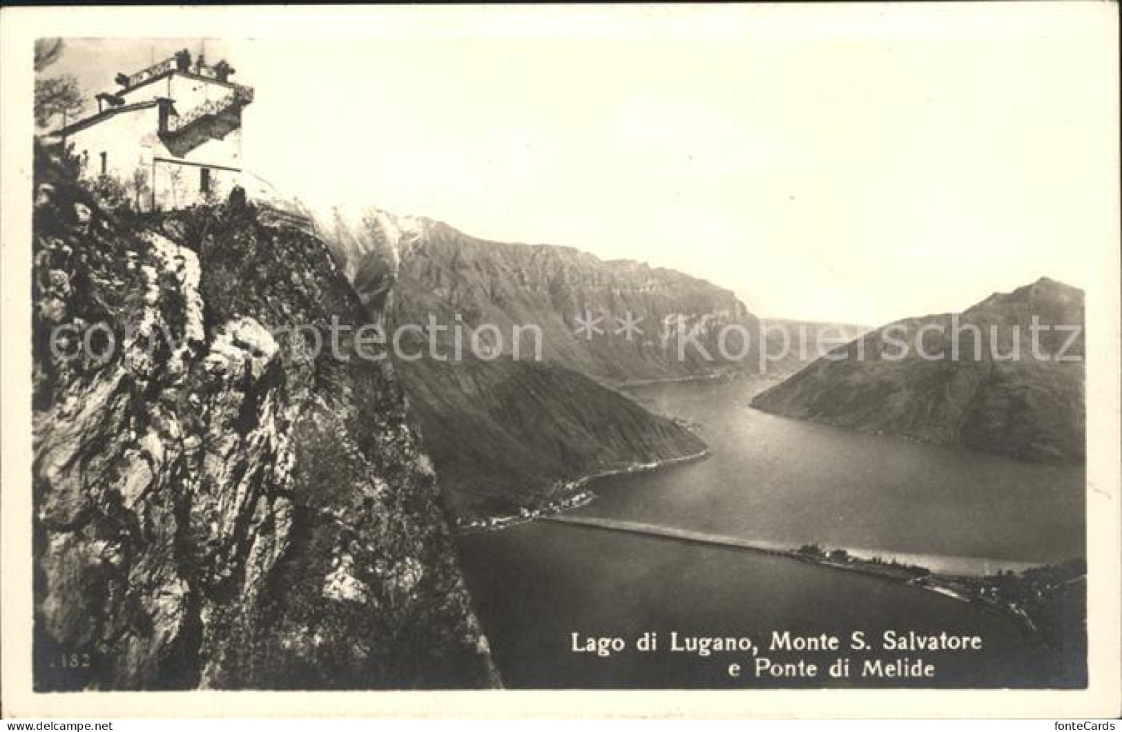 Monte San Salvatore Lago di Lugano Ponte de Melide Luganersee