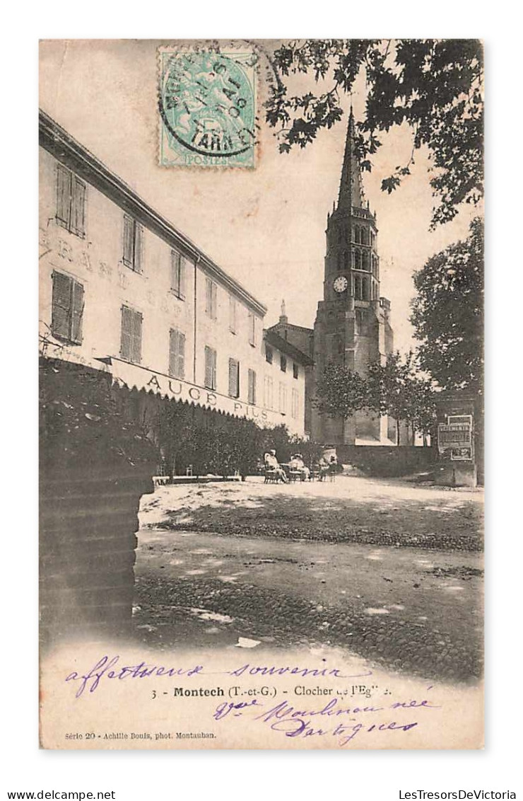 Montech – Clocher de l'Eglise, CPA, France
