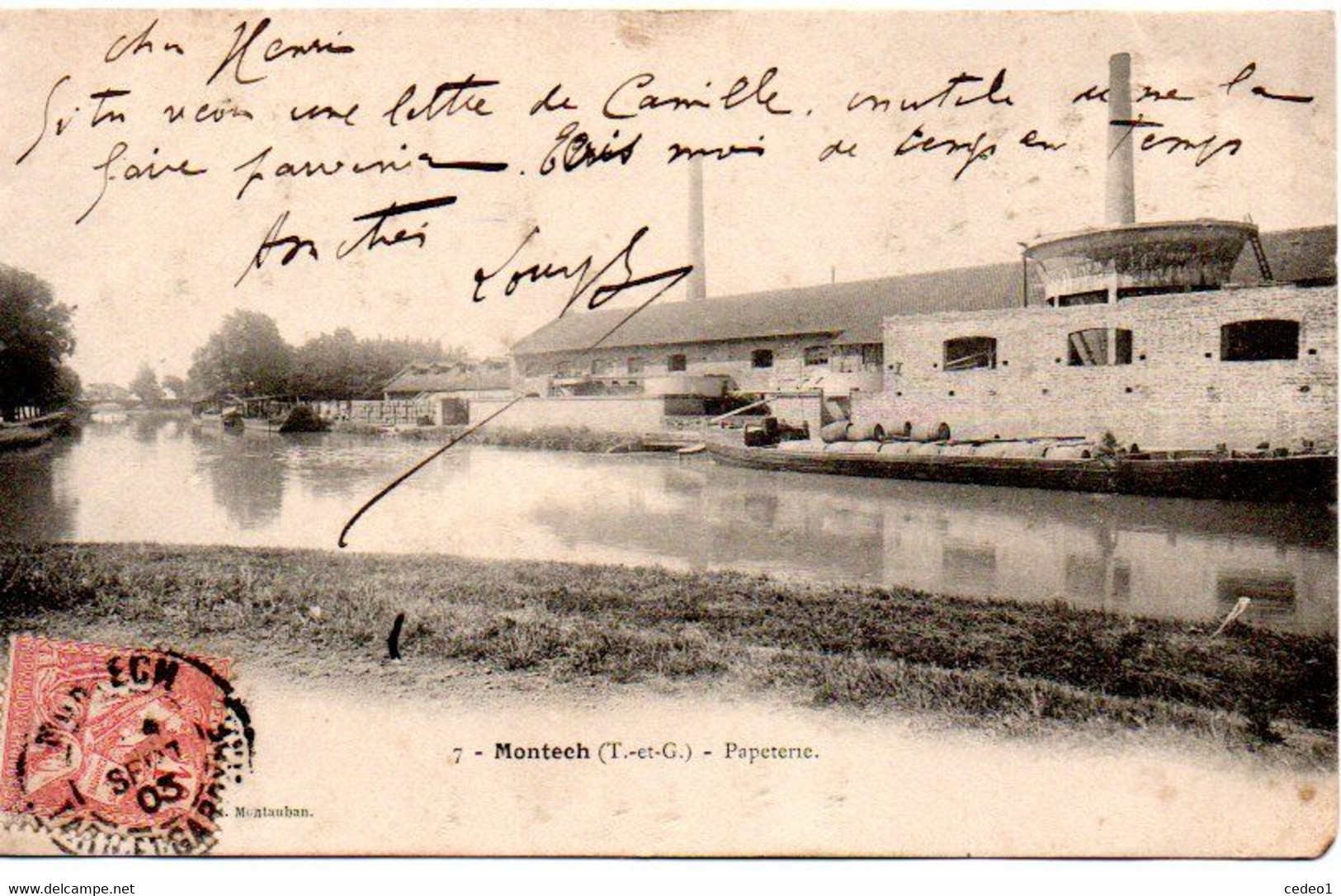 MONTECH  PAPETERIE EN 1903