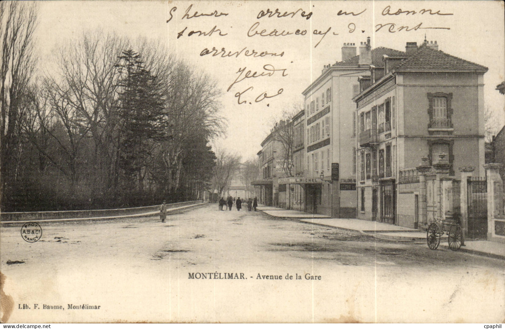 Montelimar CPA Avenue de la gare