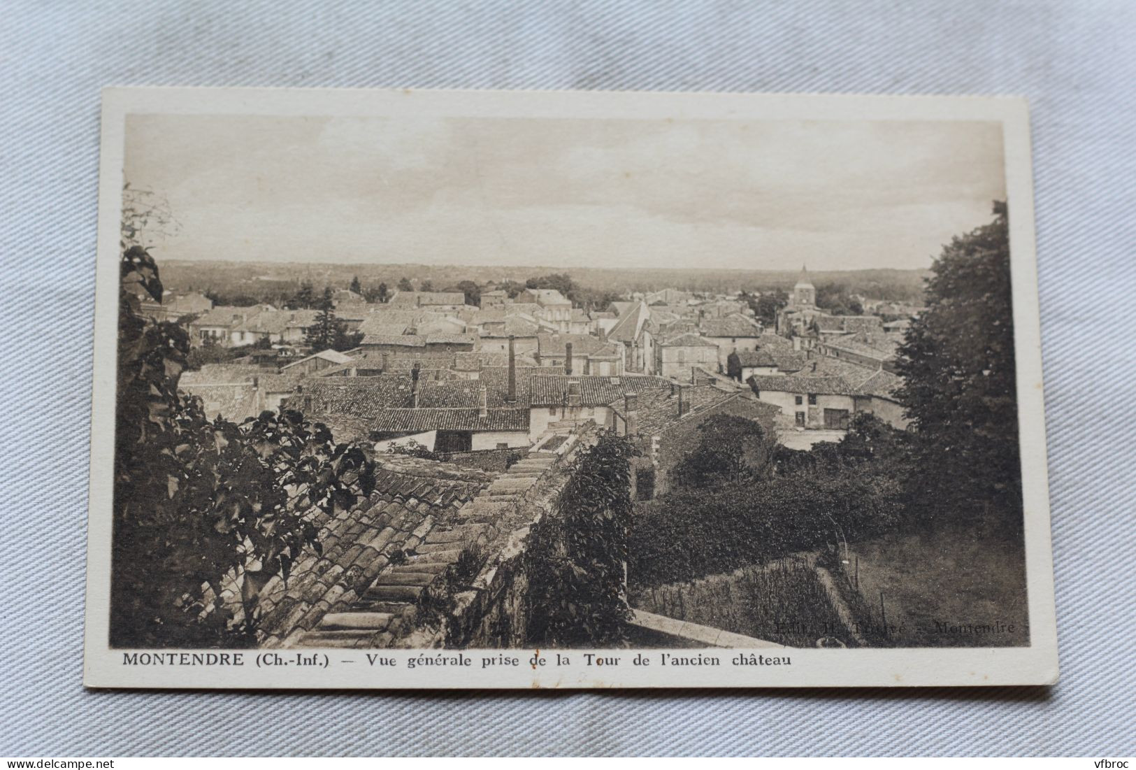 Montendre, vue générale prise de la tour de l'ancien château, Charente Maritime 17
