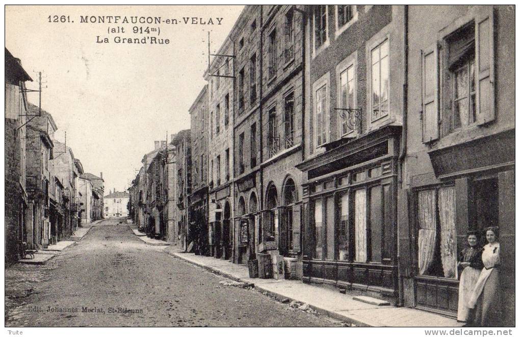 MONTFAUCON EN VELAY LA GRAND RUE COMMERCES