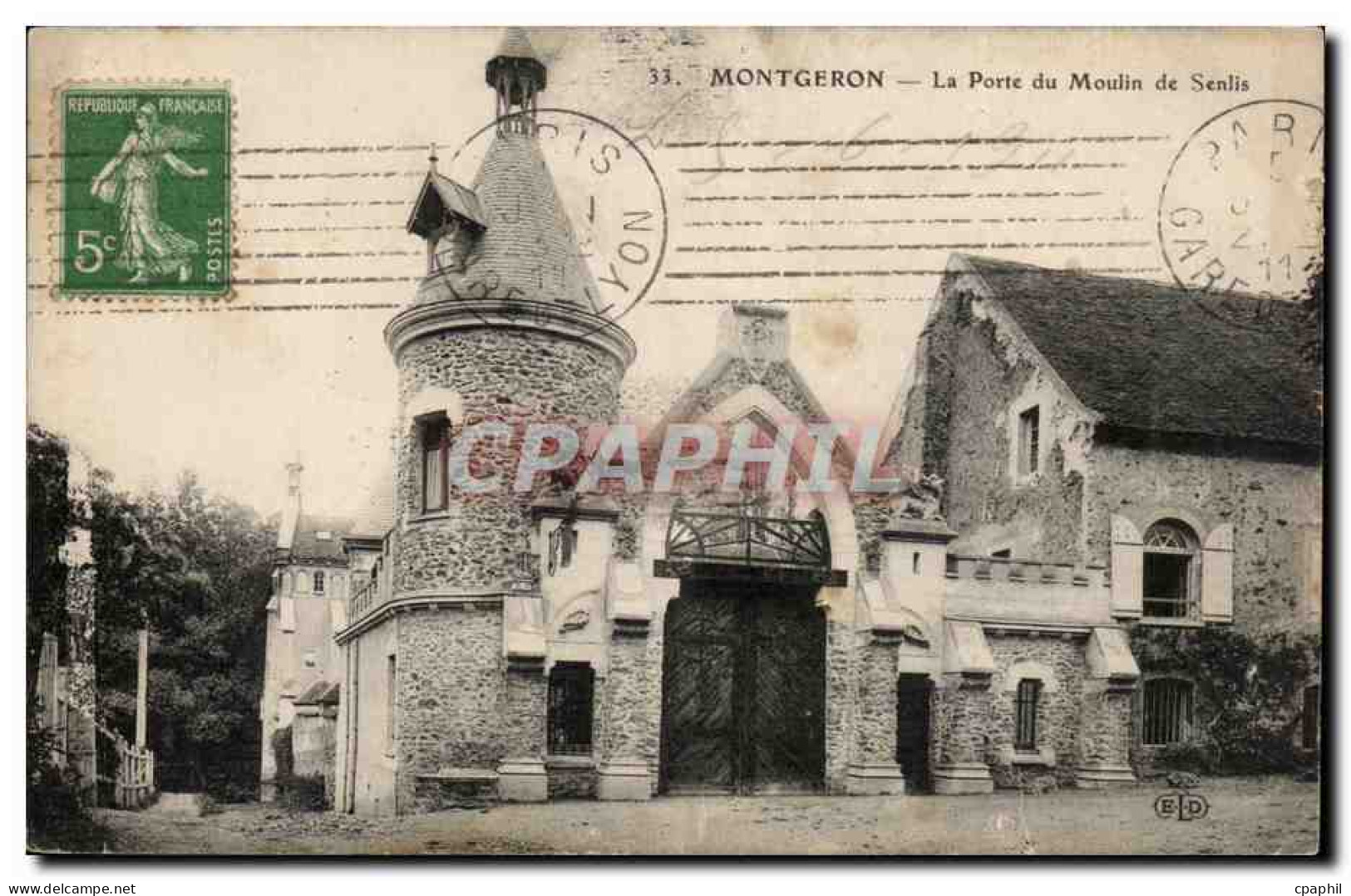 Montgeron CPA la porte du moulin de senlis