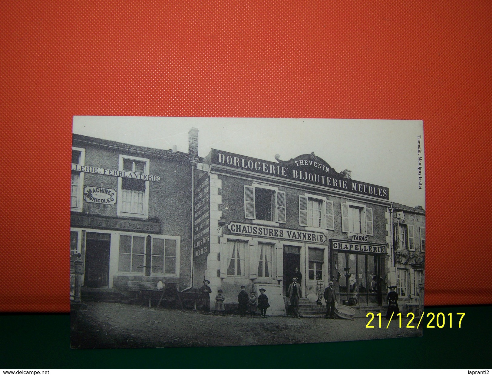 MONTIGNY-LE-ROI (HAUTE MARNE) VAL DE MEUSE. LES COMMERCES. LES MAGASINS. HORLOGERIE, BOULANGERIE, MEUBLES THEVENIN.